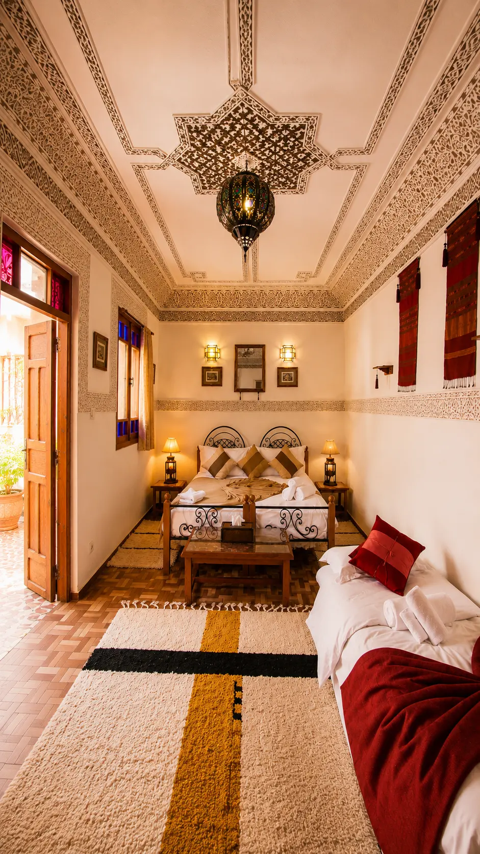 The room beneath its star lantern